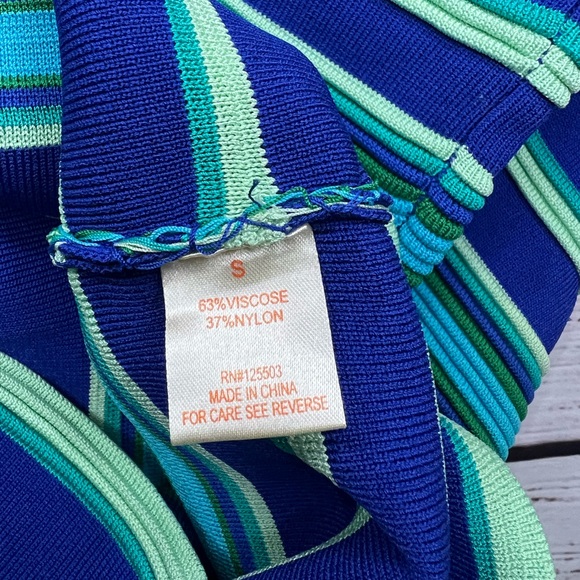 Torn by Ronny Kobo Harlow 2 piece skirt set teal small vibrant spring bodycon - Picture 5 of 7